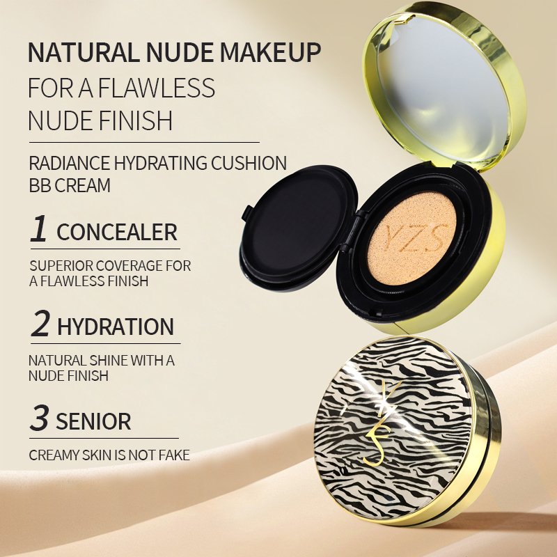 OEM Private Label Glow Zebra BB Cream Long Lasting Waterproof Air Cushion Concealer Foundation CC Cream