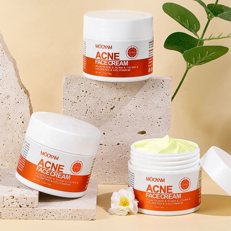 Private Label Organic Skin Care Acne Wrinkle Dark Spot Remover Moisturizer Bleaching Acne Treatment Face Cream