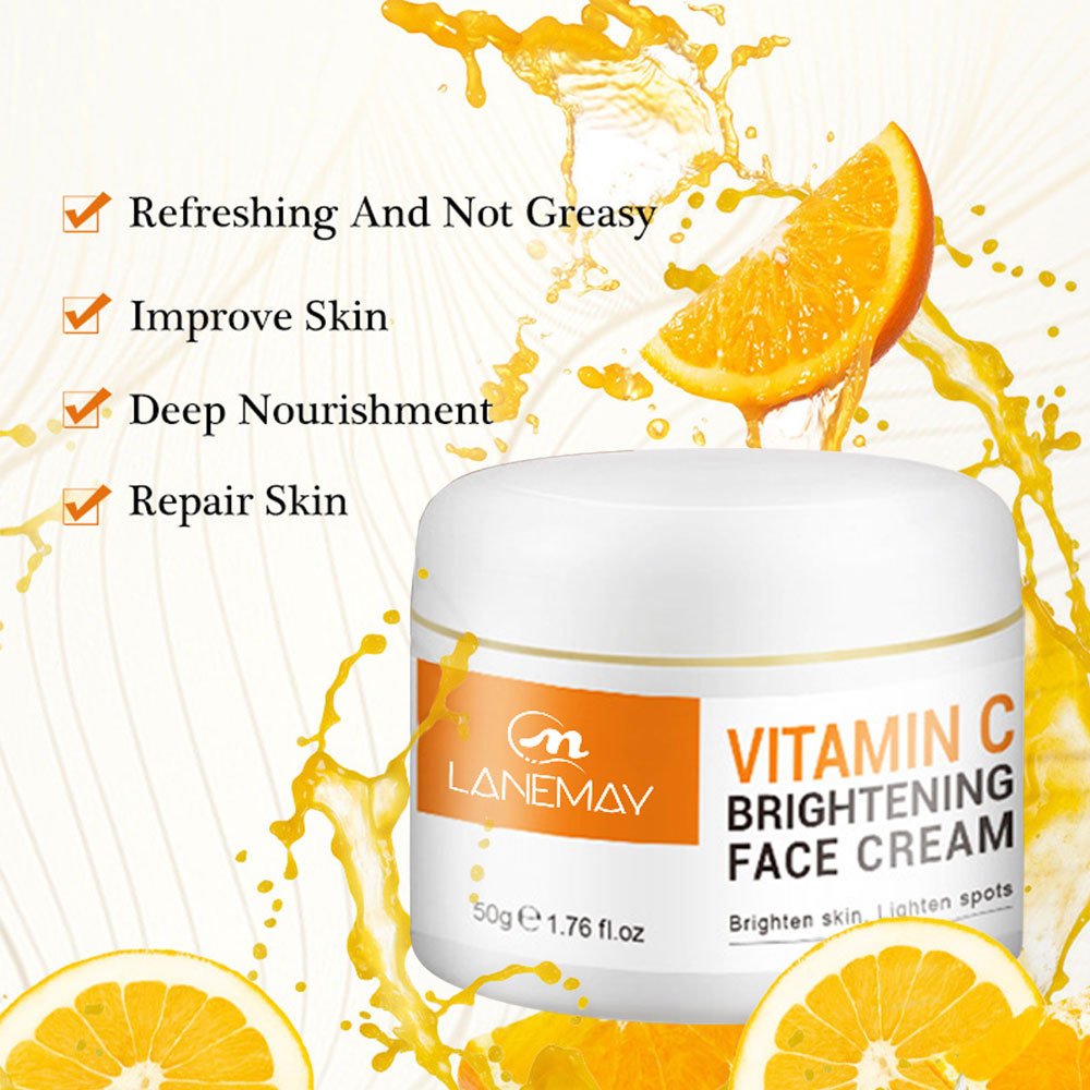 Vitamin c Face Cream Anti-Wrinkle Whitening, Moisturizing, Improving Darkness and brightening Skin Tone VC Face Cream 50g