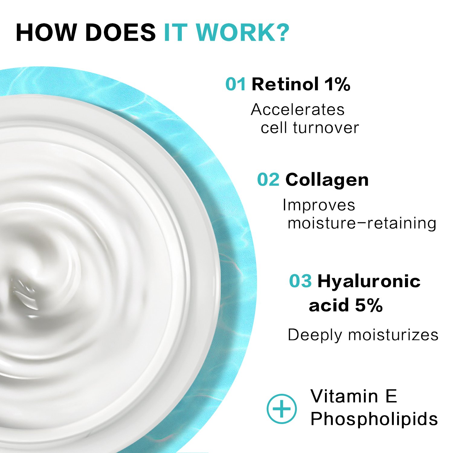 Hot Sales Mild Ingredients Day&Night Hydrating Vitamin E Anti Aging Moisturizer Retinol Face Cream
