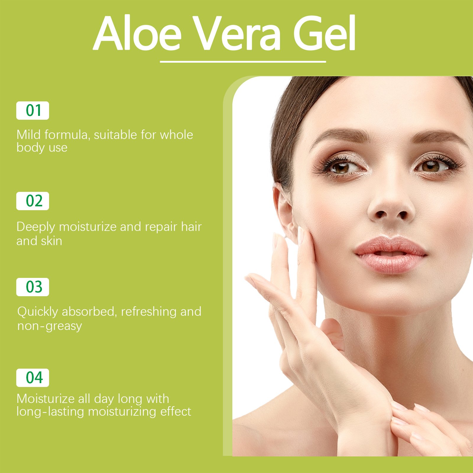 Aloe Vera Gel After Sunburn Redness Aloe Vera Gel Face Care Moisturizing Face Cream Natural Organic Soothing