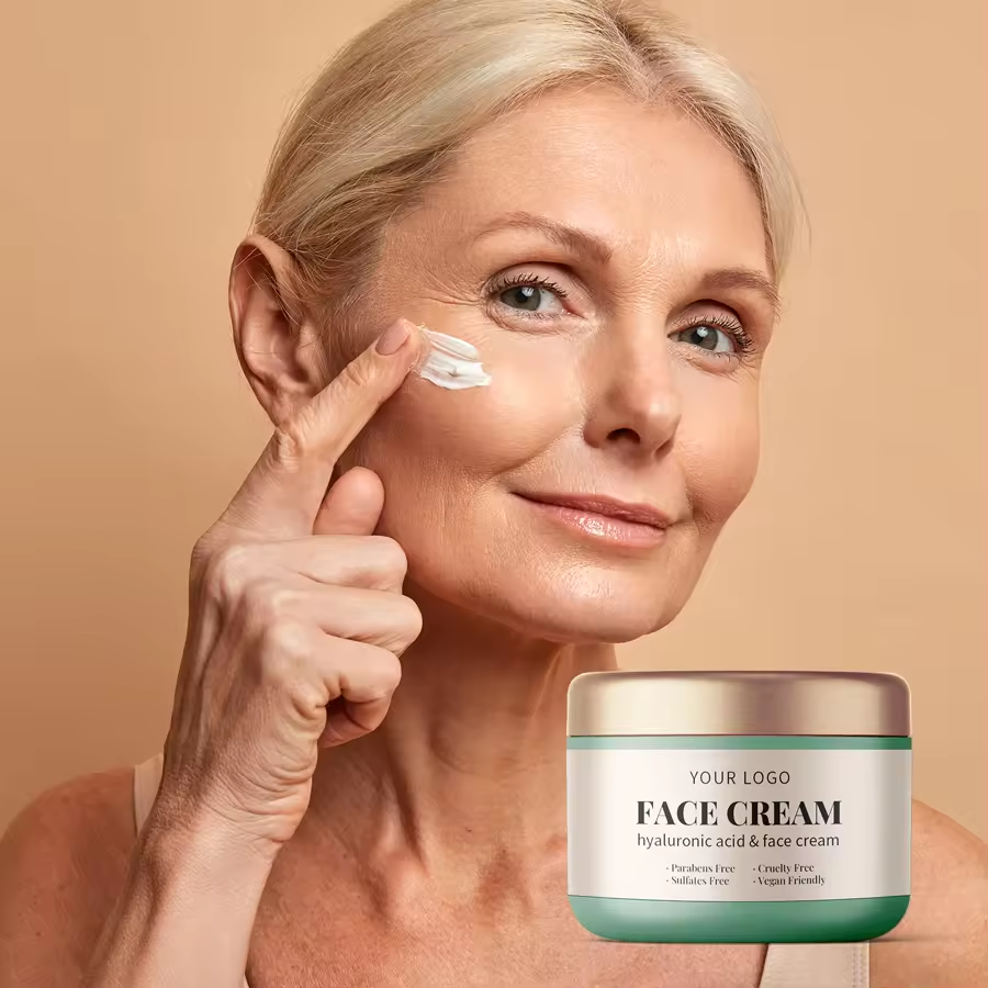 Private-Label Cosmetics Clear Luminous White Brightening Face Cream Collagen Aloe Vera Original Factory Best Glowing Skin Cream