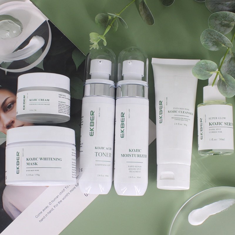 High Quality Ekber Multifunctional Moisturizing Professional Beauty Face Care Whitening Cream Kojic Acid Skin Care Set