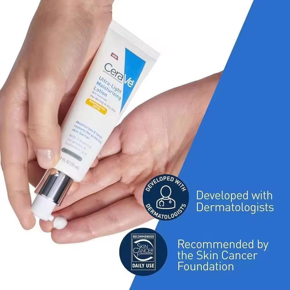 CeraVES 50ml Ultra Light Moisturizing Lotion with Sunscreen For Normal to oily Skin SPF30