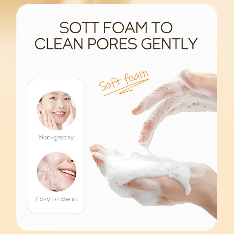SEOMOU Cleanser acid Hyaluronic Acid Cleansing Foam Mousse Face wash VITAMIN C remover mousse