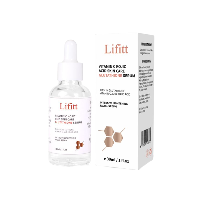 OEM Vitamin C Koji Acid Double Glutathione Essence Lighting Dark Spots Remover Freckle Brighten Hydrating Skin Care Face Serum