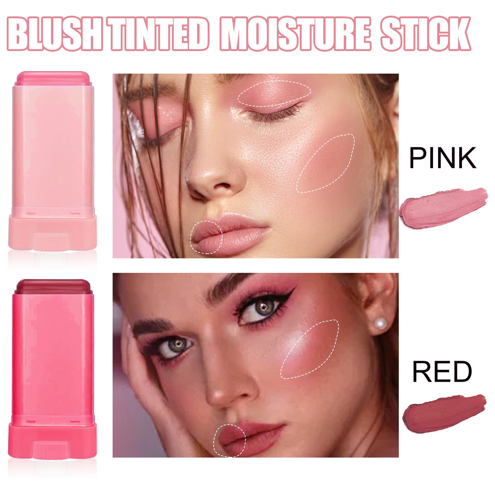Blusher Makeup Vegan Red Cheek Cream Pixi Blush Stick Waterproof Powder Natural Medium Travel 3 in 1 Private Label Pink Size 2g