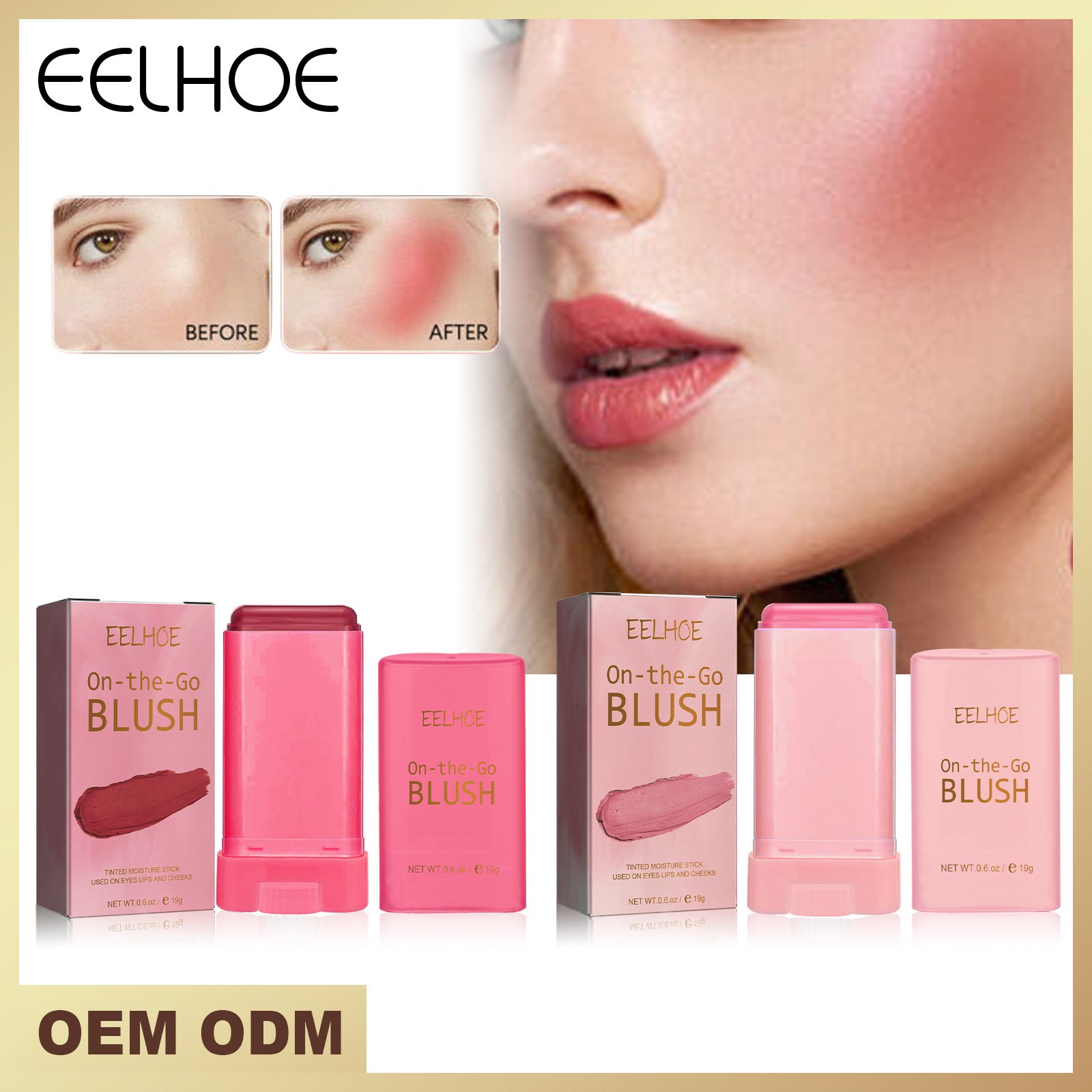 Blusher Makeup Vegan Red Cheek Cream Pixi Blush Stick Waterproof Powder Natural Medium Travel 3 in 1 Private Label Pink Size 2g