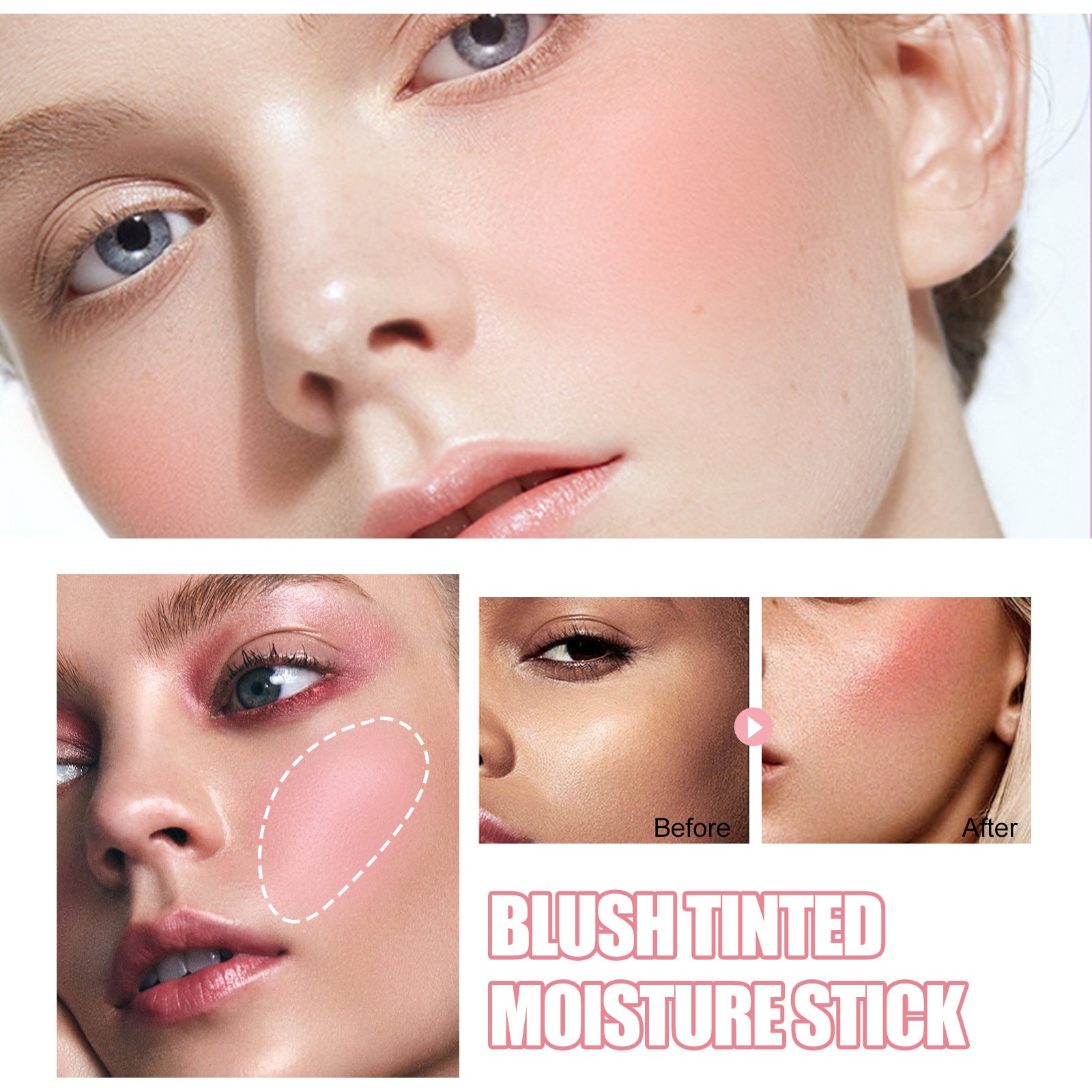 Blusher Makeup Vegan Red Cheek Cream Pixi Blush Stick Waterproof Powder Natural Medium Travel 3 in 1 Private Label Pink Size 2g