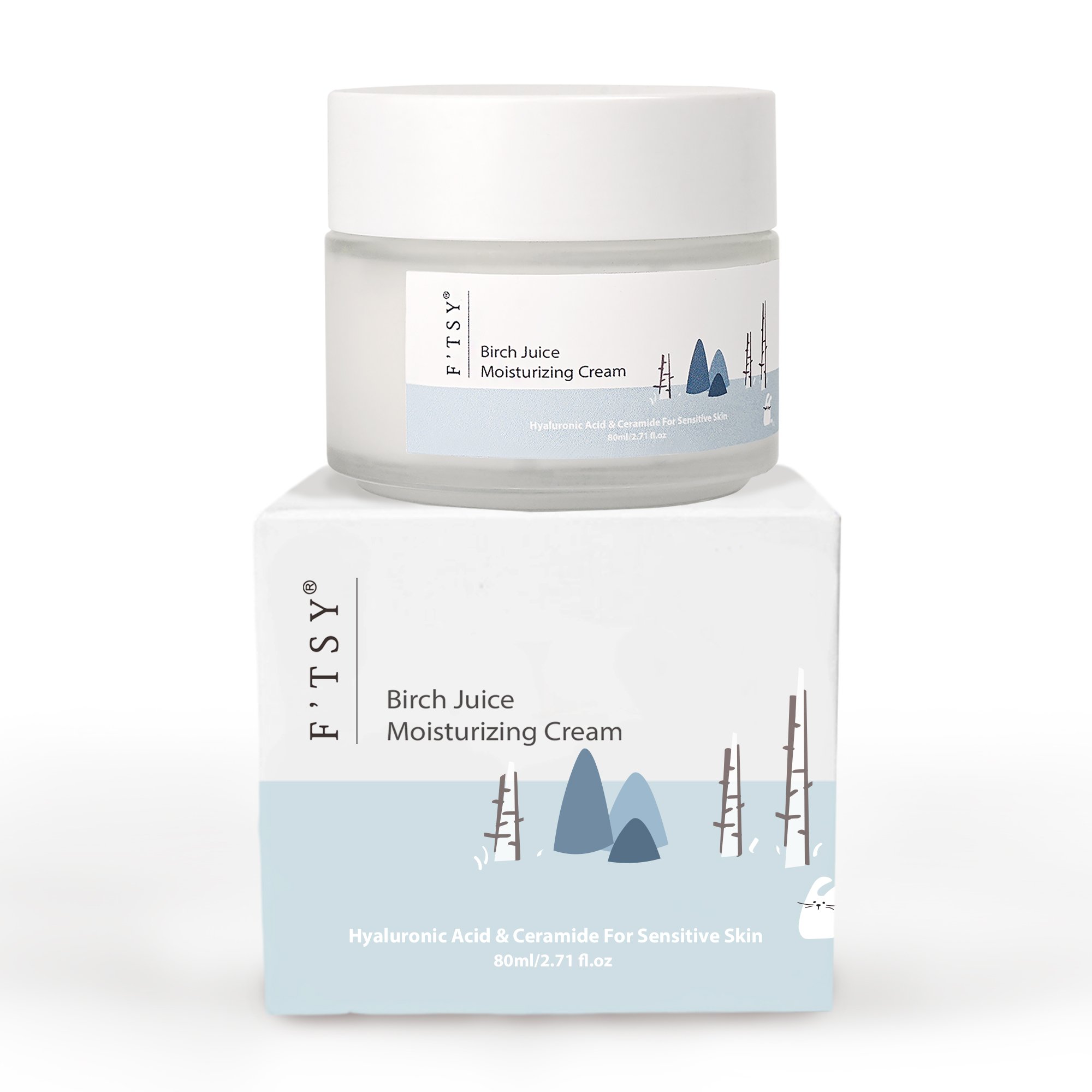 Birch Juice Hydrating Moisturizing Facial Cream Custom Korean Day And Night Ceramide Face Moisturizer Face Cream