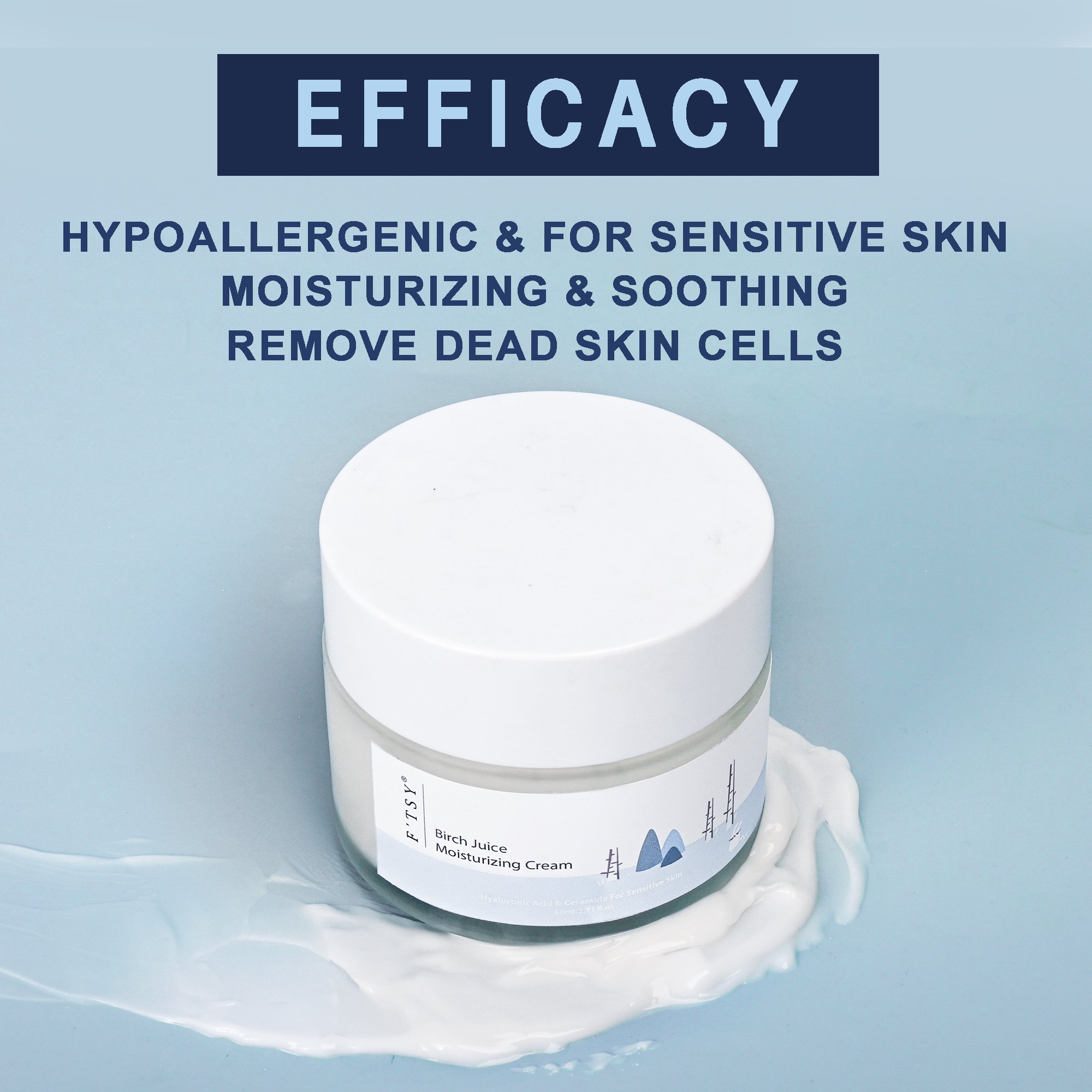 Birch Juice Hydrating Moisturizing Facial Cream Custom Korean Day And Night Ceramide Face Moisturizer Face Cream