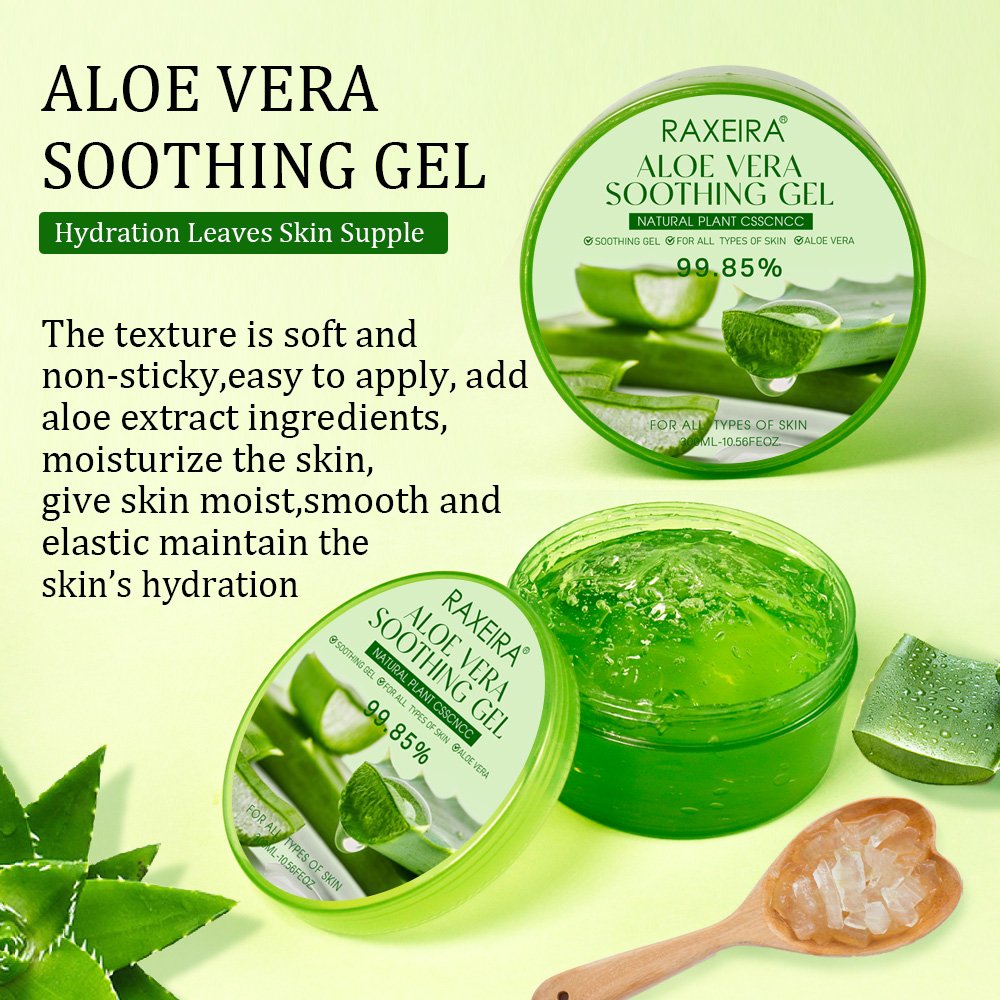 After Sun Redness Smoothing Aloe Vera Gel Face Care Moisturizing Face Cream Natural Organic 99% Pure Aloe Vera Gel