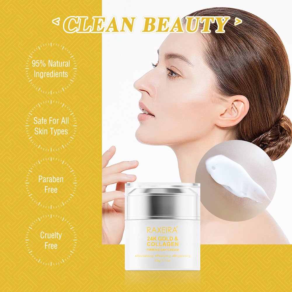 24k Gold Collagen Day And Night Face Cream Remove Dark Spots Moisturizing Wrinkles Anti-aging Face Cream Skin Care Products