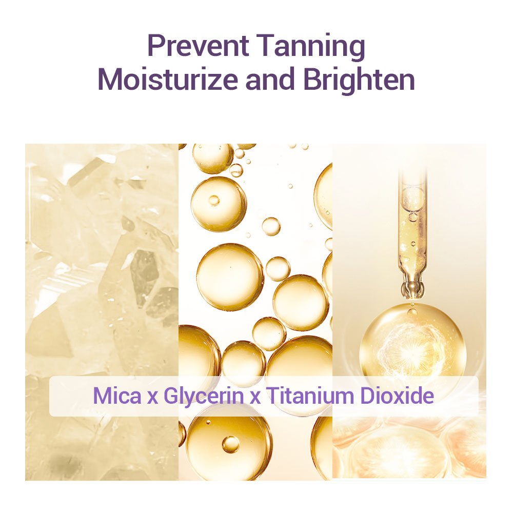 LANBENA Whitening Brightening UV Sunscreen Cream Natural Moisturizing SPF 50 Sunblock Purple Adults Female MSDS 3 Years 10000