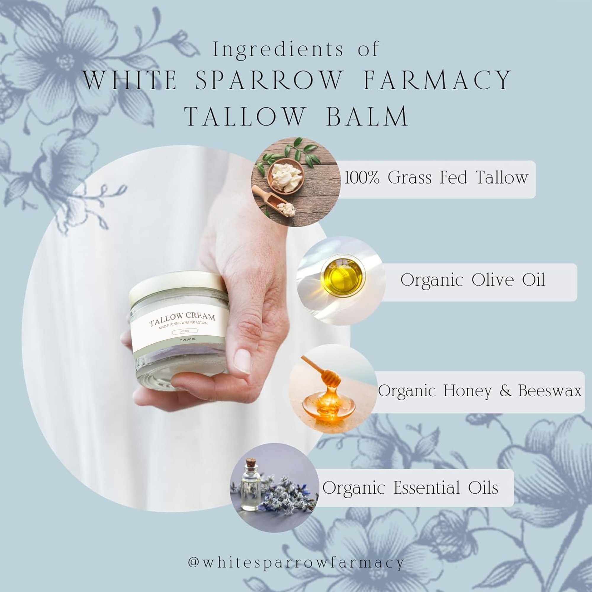 Private Label Whipped Tallow Face Cream Fragrance Free Hydrating Mild Replaces Body Lotion Tallow Cream For Sensitive Skin