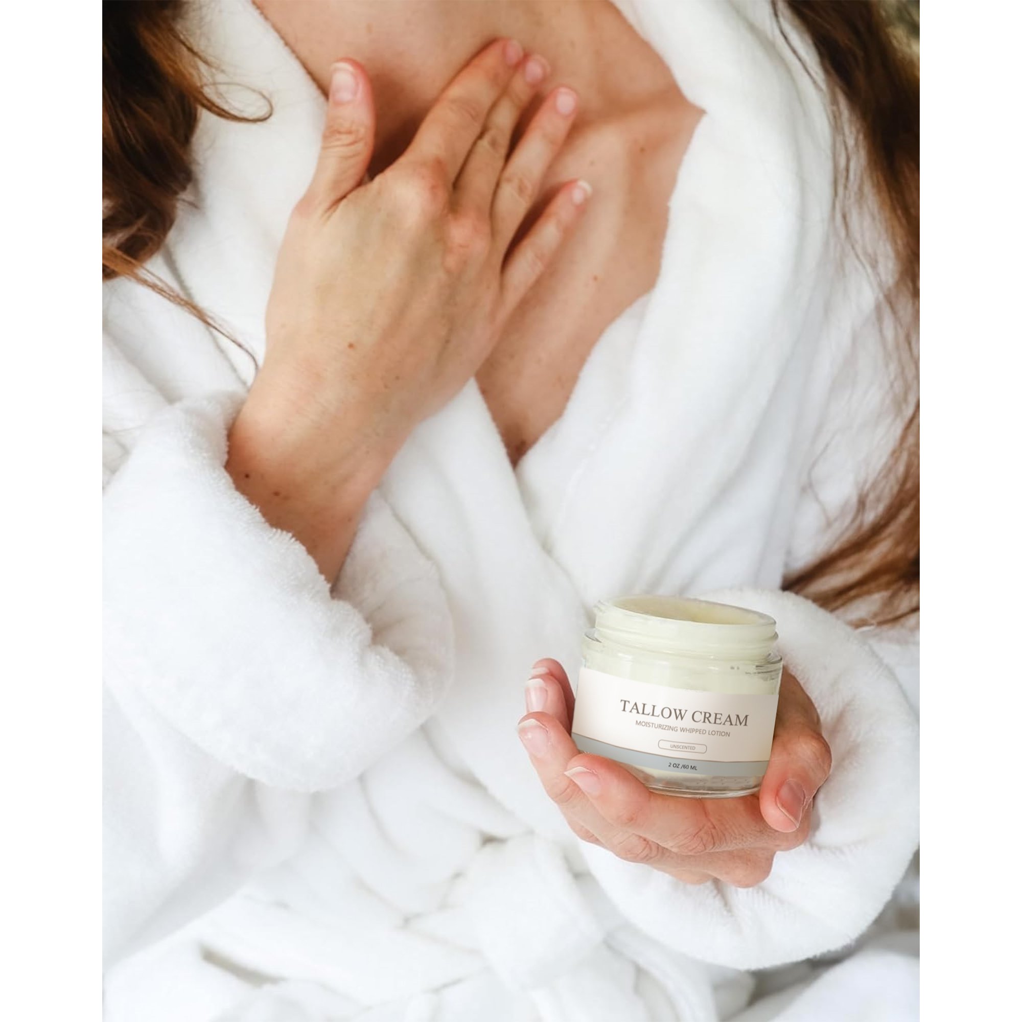 Private Label Whipped Tallow Face Cream Fragrance Free Hydrating Mild Replaces Body Lotion Tallow Cream For Sensitive Skin