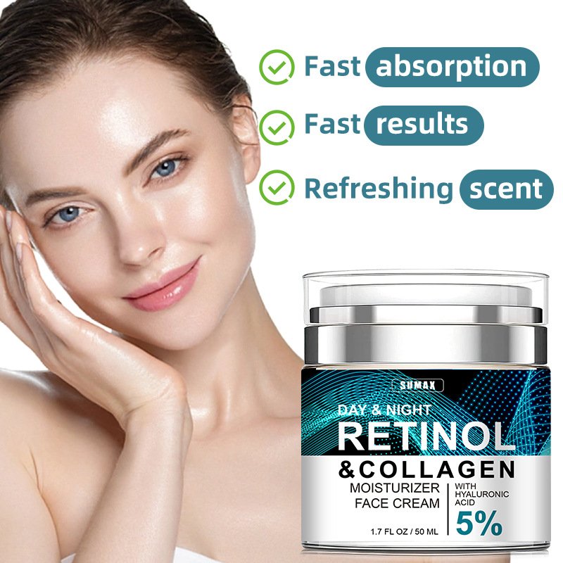 DAY & NIGHT RETINOL & COLLAGEN MOISTURIZER FACE CREAM WITH HYALURONIC ACID 5%