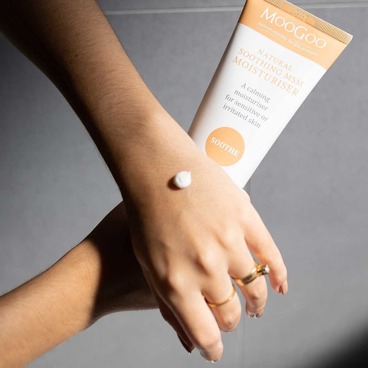 MooGoo Natural Soothing MSM 120g Moisturiser Face Cream & Lotion for sensitive skin for all ages