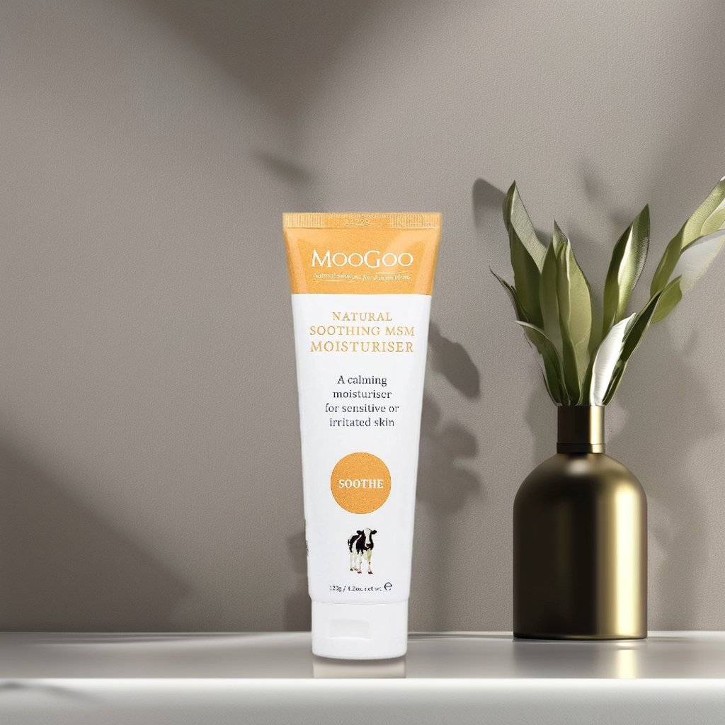MooGoo Natural Soothing MSM 120g Moisturiser Face Cream & Lotion for sensitive skin for all ages