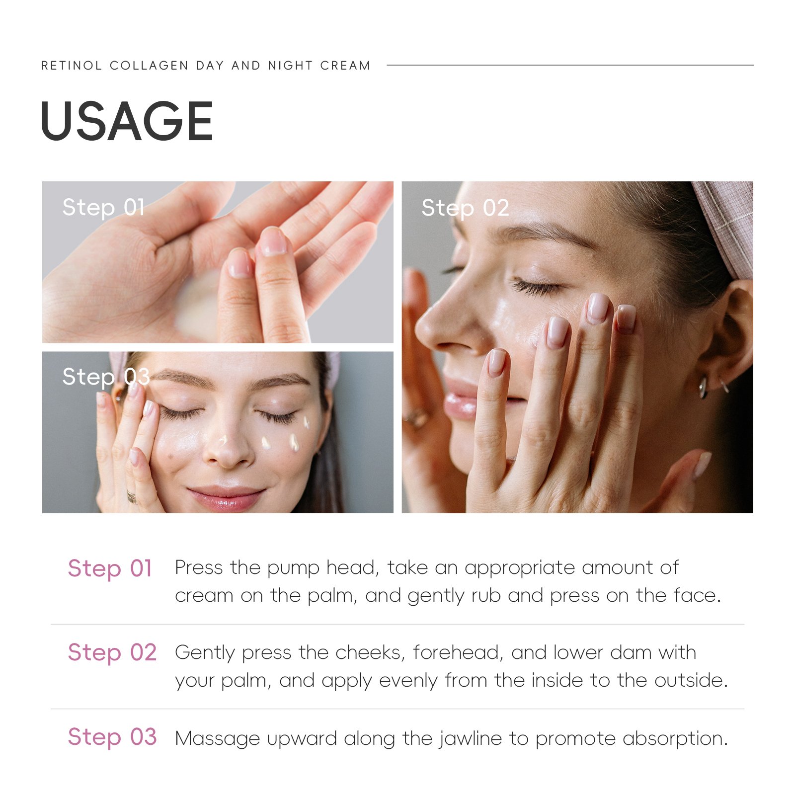QUIYUM Retinol Collagen Day Night Cream Best Face Cream For Fair Skin Vitamin A B C E Face Cream & Lotion (New) Plump Design