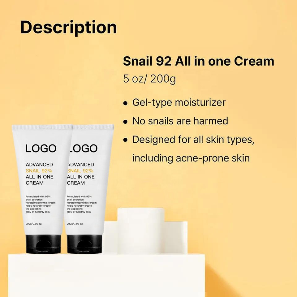 Oem Skin Care Snail Serum F Nutrient-Rich Face Cream Firming Dark Circle Serum For Dry Skin