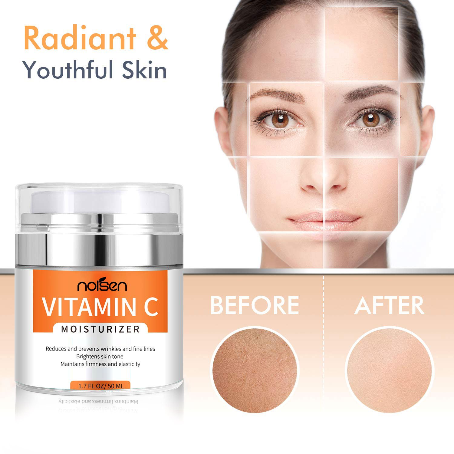 private label aloe vera extract whitening anti-aging remove fine line brighten skin hyaluronic acid vitamin C face cream