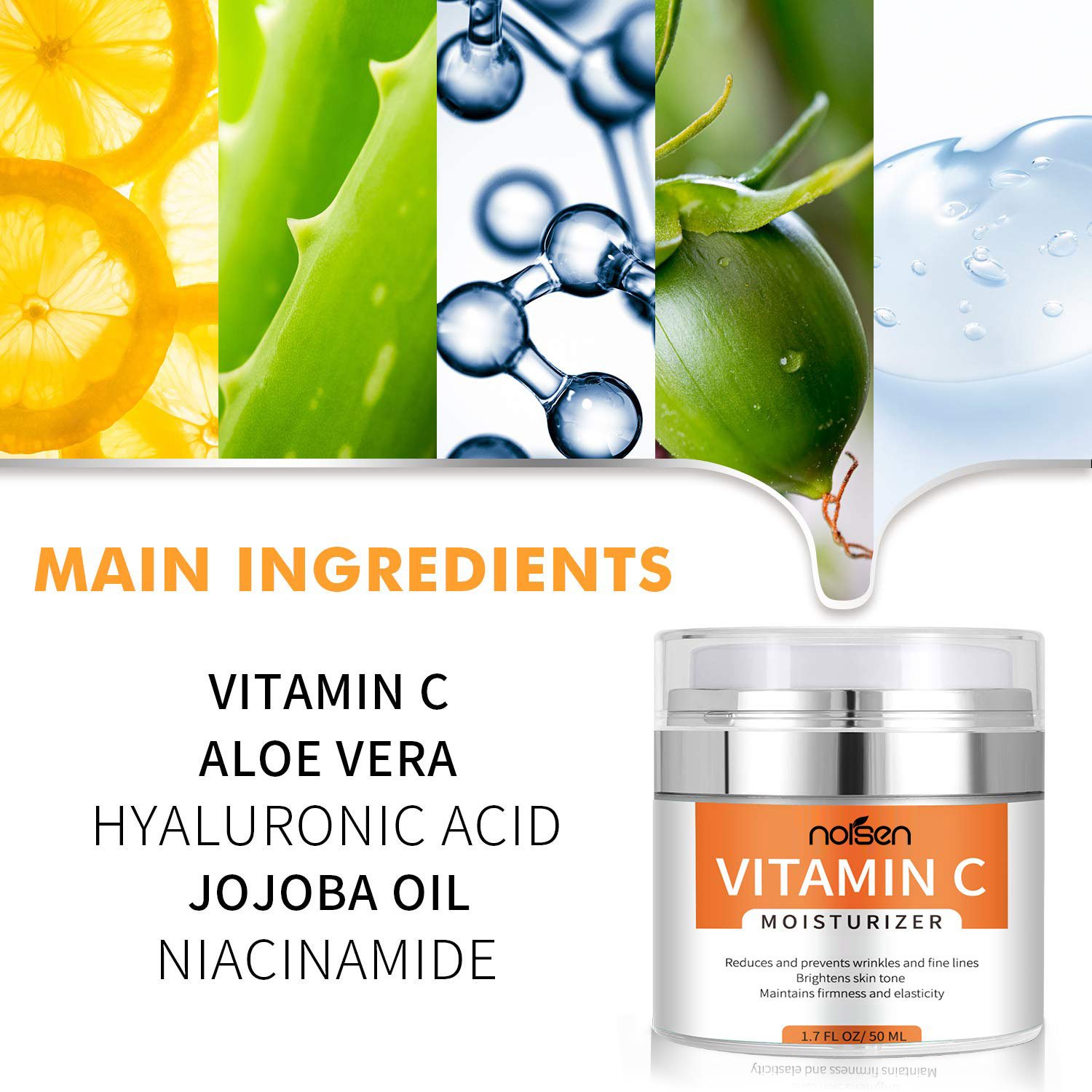 private label aloe vera extract whitening anti-aging remove fine line brighten skin hyaluronic acid vitamin C face cream