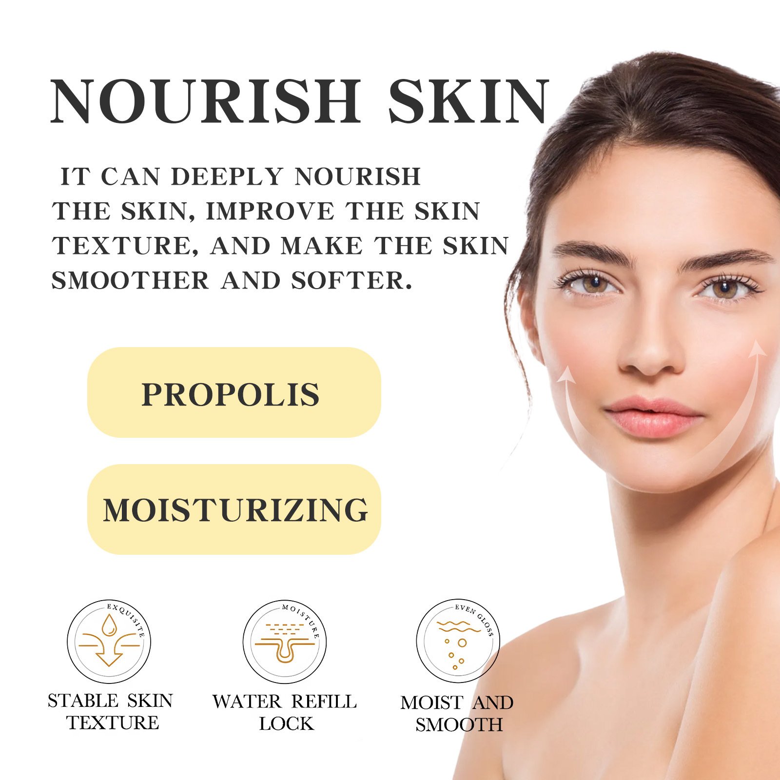 OUHOE 50g propolis light cream moisturizing nourishing smoothing wrinkles fading red swollen skin relieving face cream