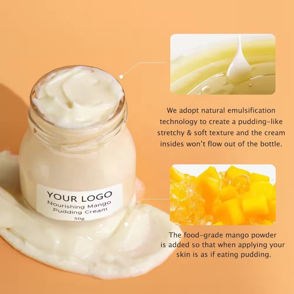 Customized Mango Pudding Texture Moisturizing Whitening Nourishing face cream&lotion