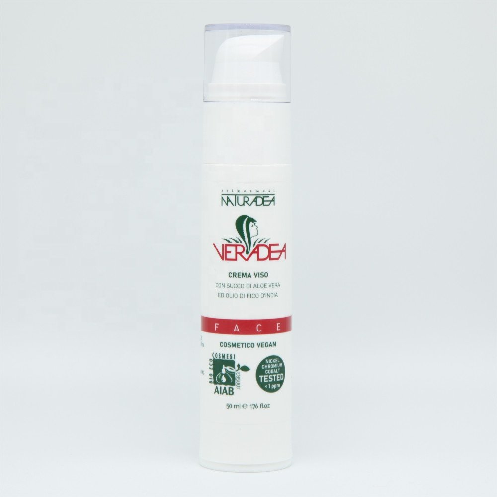 Face Cream with Aloe vera and Prickly pear oil Veradea Vegan for all skin made in italy High quality 50ml