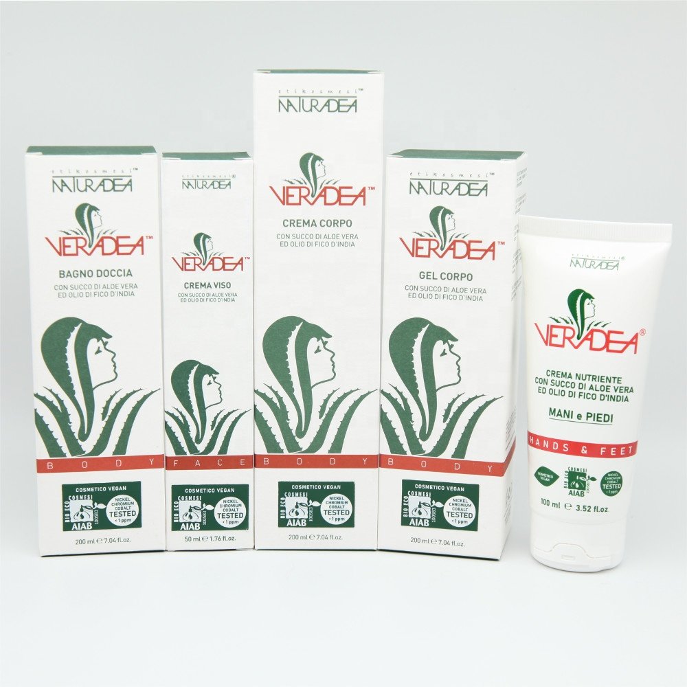 Face Cream with Aloe vera and Prickly pear oil Veradea Vegan for all skin made in italy High quality 50ml