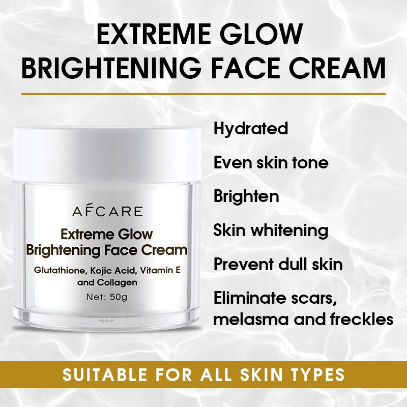 Glow Glowing Face Cream Sulfate-free Anti-aging & Moisturizing and Vitamin E & Collagen Creams for Salon Facials