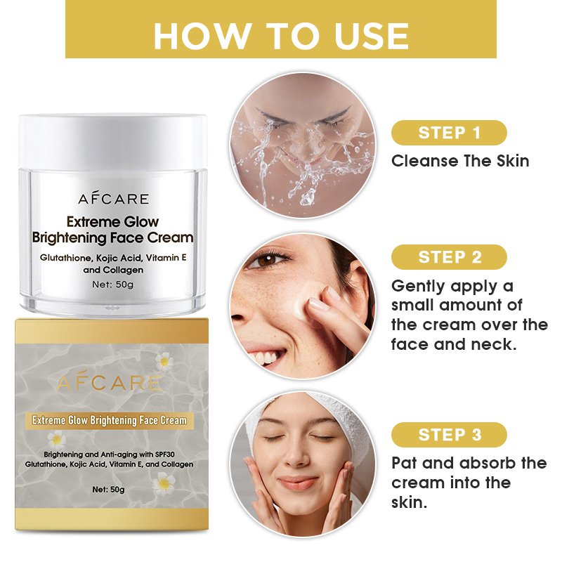 Glow Glowing Face Cream Sulfate-free Anti-aging & Moisturizing and Vitamin E & Collagen Creams for Salon Facials