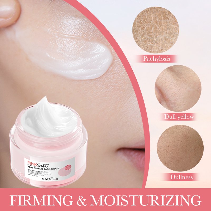 OEM SADOER Private Label Moisturizing Whitening Skin Care Cosmetic Product Himalayan Pink Salt Nourish Pore Face Cream