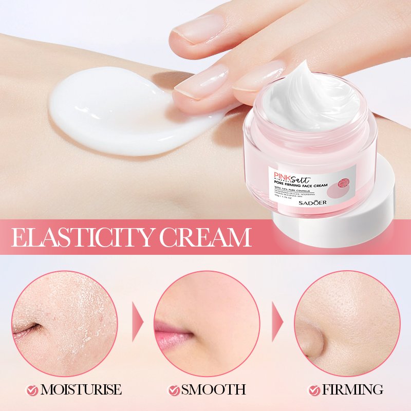 OEM SADOER Private Label Moisturizing Whitening Skin Care Cosmetic Product Himalayan Pink Salt Nourish Pore Face Cream