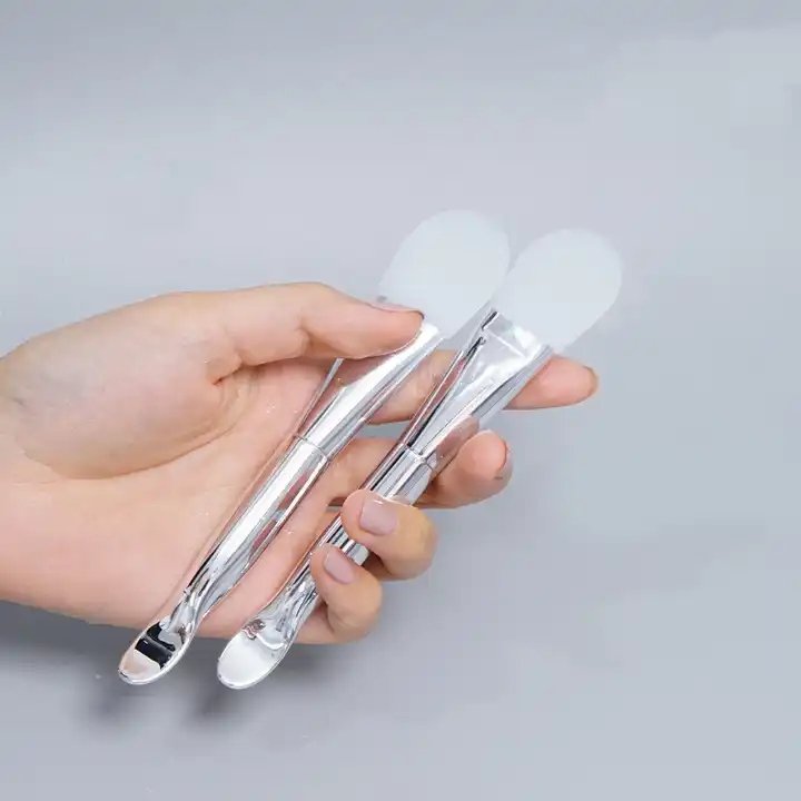 Private Label Small Clay Mask Applicator Makeup Tools Soft Synthetic Face Facial Mask Brush Silicone Single Face Mask Brush