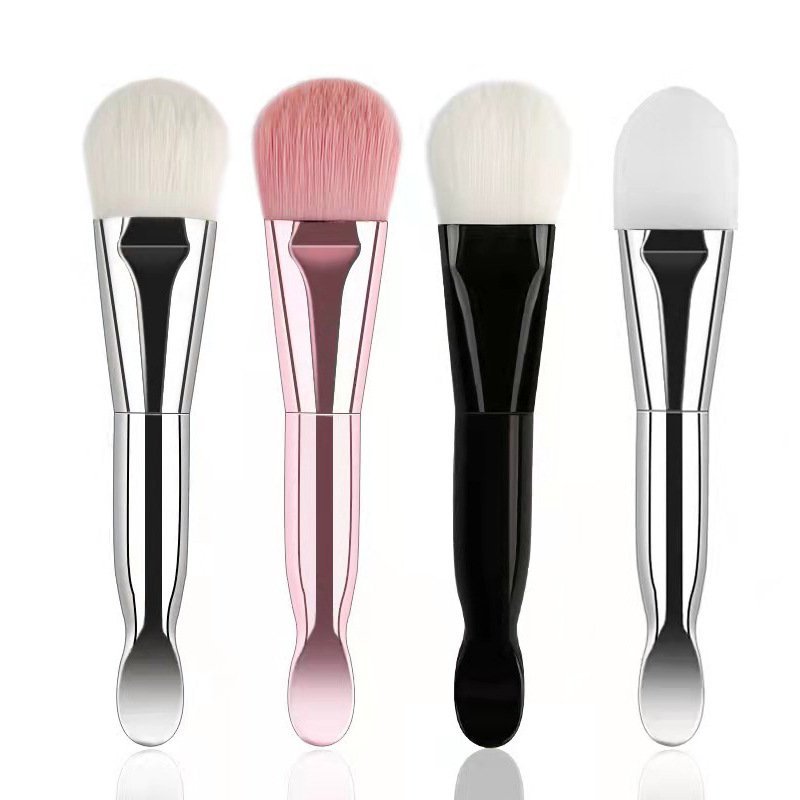 Private Label Small Clay Mask Applicator Makeup Tools Soft Synthetic Face Facial Mask Brush Silicone Single Face Mask Brush