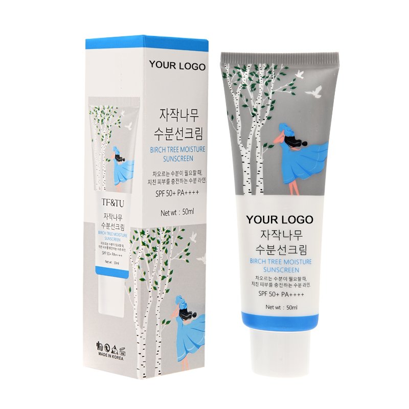 Customizable Own Brand Organic Anti-UV Whitening Sunscreen Cream Vegan and Mineral Ingredients High Efficiency