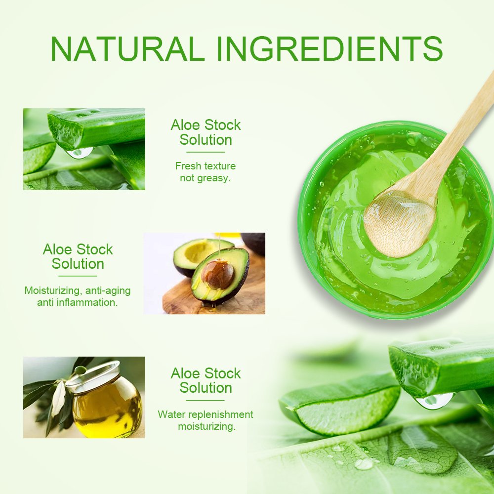OEM Face Skin Moisturizer Soothing Face Cream & Lotion Aloe Vera Gel For Face Private Label Wholesale 100 Pure Aloe Vera Gel