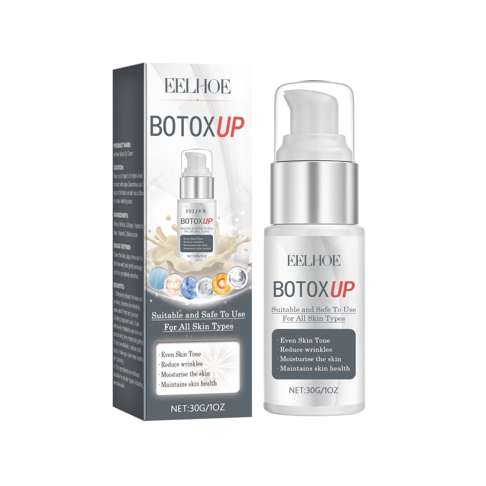 New Arrival Eelhoe Moisturizing Face Cream Anti Aging Anti-Wrinkle Firming Whitening Skin Care Cream Lotion Toner Set