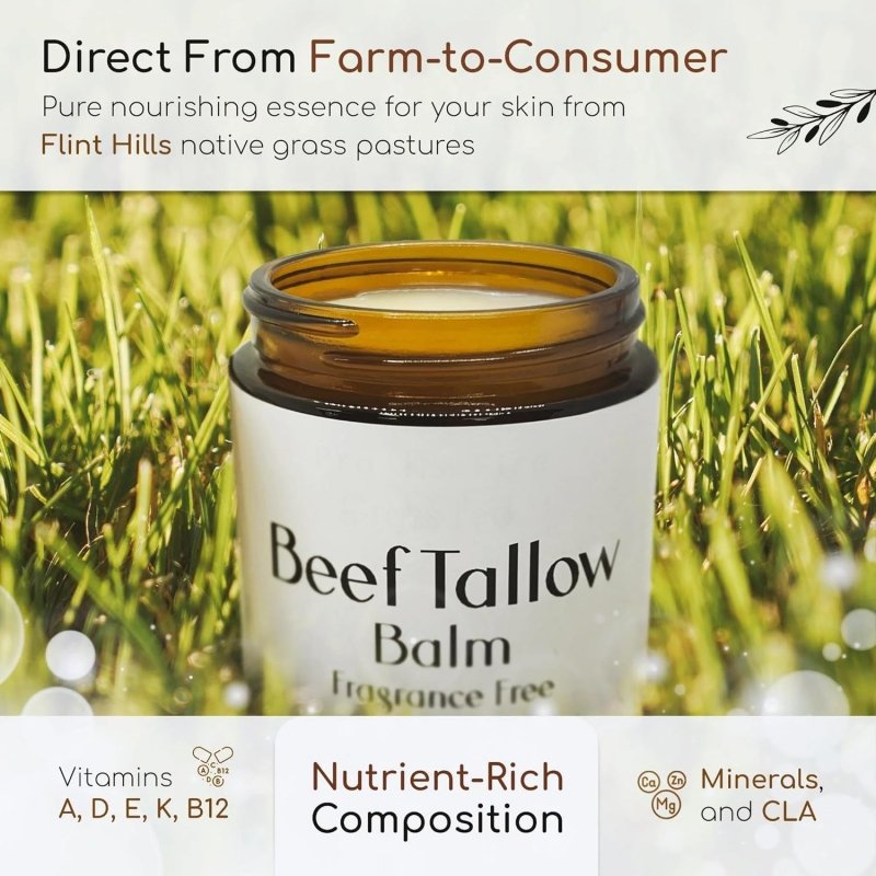 Hot Selling Whipped Tallow Face Cream Pure Suet Beef Tallow Grass Fed Non-Greasy Nourishing Tallow Cream for Sensitive Skin