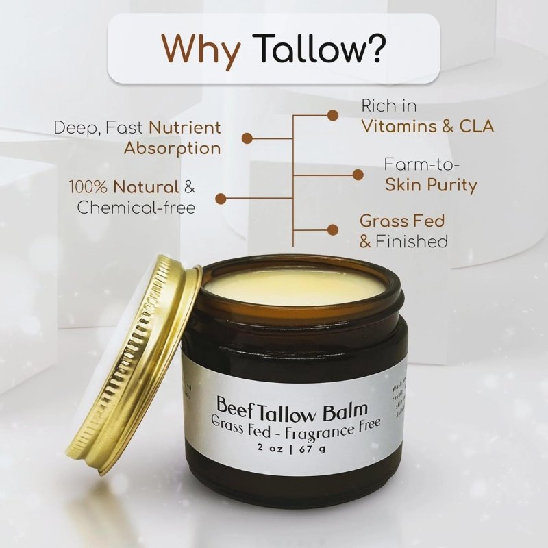 Hot Selling Whipped Tallow Face Cream Pure Suet Beef Tallow Grass Fed Non-Greasy Nourishing Tallow Cream for Sensitive Skin