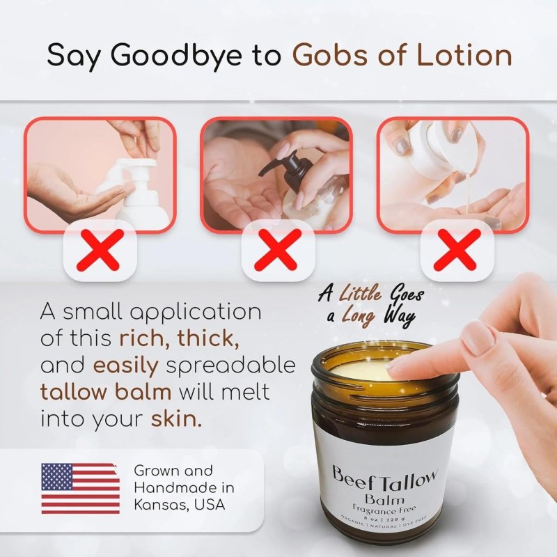 Hot Selling Whipped Tallow Face Cream Pure Suet Beef Tallow Grass Fed Non-Greasy Nourishing Tallow Cream for Sensitive Skin