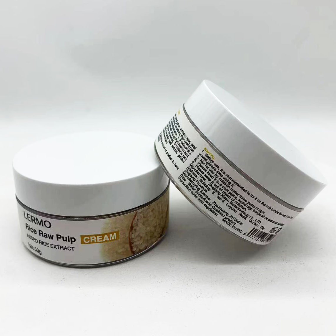 Best selling natural organic Rice raw pulp face cream 50g skin care Moisturizer Anti Aging smoothing face cream for daily care