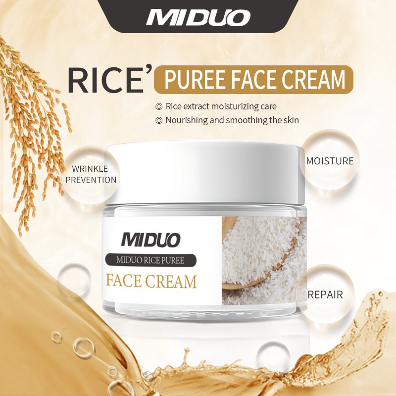 OEM Factory Price 50G Rice Face Cream Whitening Moisturizing Deeply Nourishing Whitening Anti-Wrinkle Face Cream
