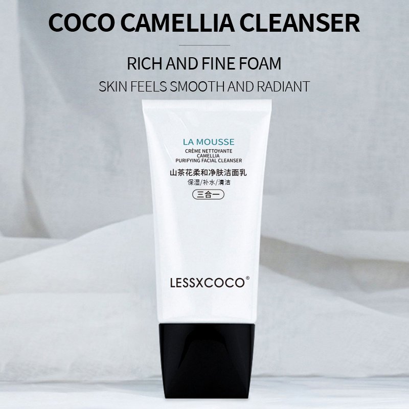 Private Label Face Cleanser Gentle Rich Foam Deep Face Wash Oil Blemish Control Hydrating Camellia Purify Facial Cleanser