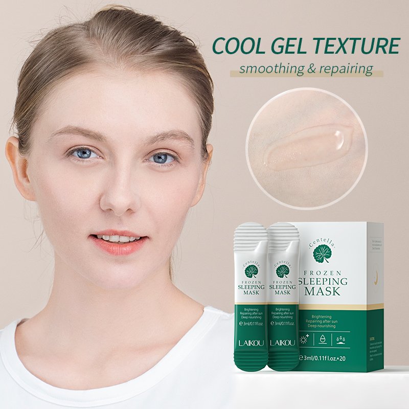 LAIKOU 3 Ml Soothing & Repairing Centella Gel Sleeping Skin Whitening Night Cream Female Pearl Cream Travel Size