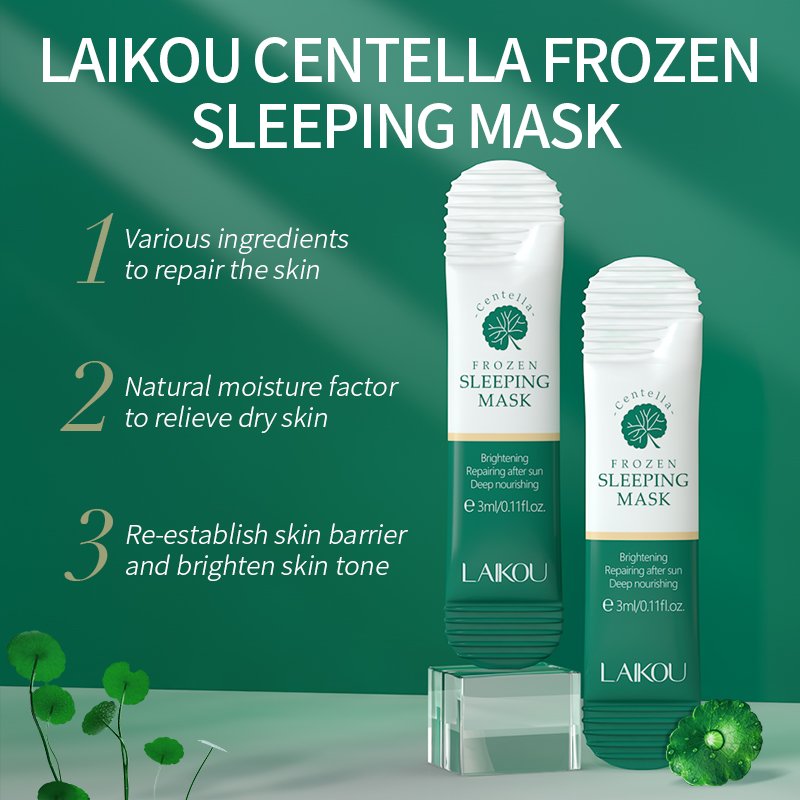 LAIKOU 3 Ml Soothing & Repairing Centella Gel Sleeping Skin Whitening Night Cream Female Pearl Cream Travel Size