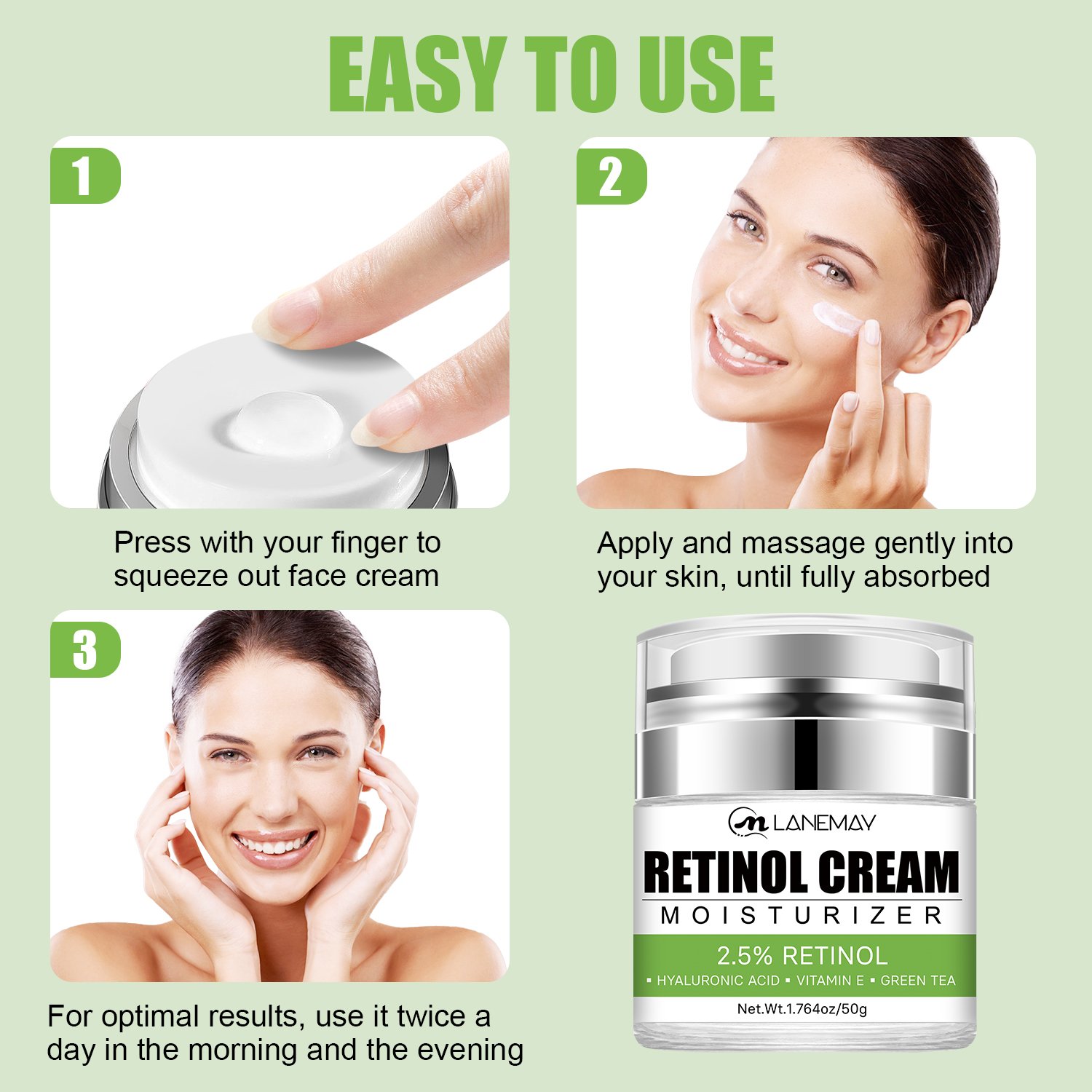 OEM/ODM High Quality Face Anti Aging Moisturizing Cream Private Label OEM Skin Care Retinol Face Cream Face Whitening Cream