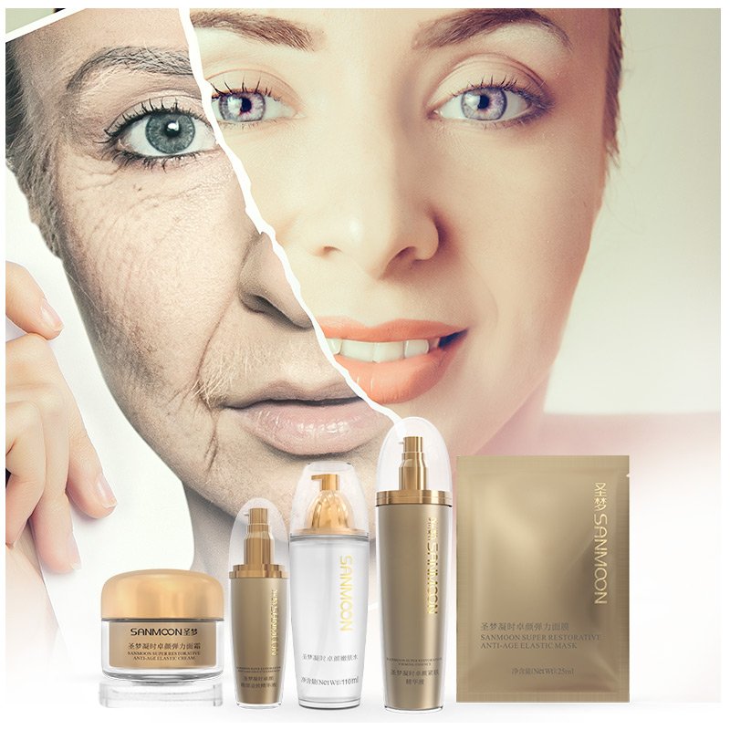 Collagen Anti Aging Cream And Wrinkles Face Cream Under Eye Cream Tightening Facial Mask Skin Care Set